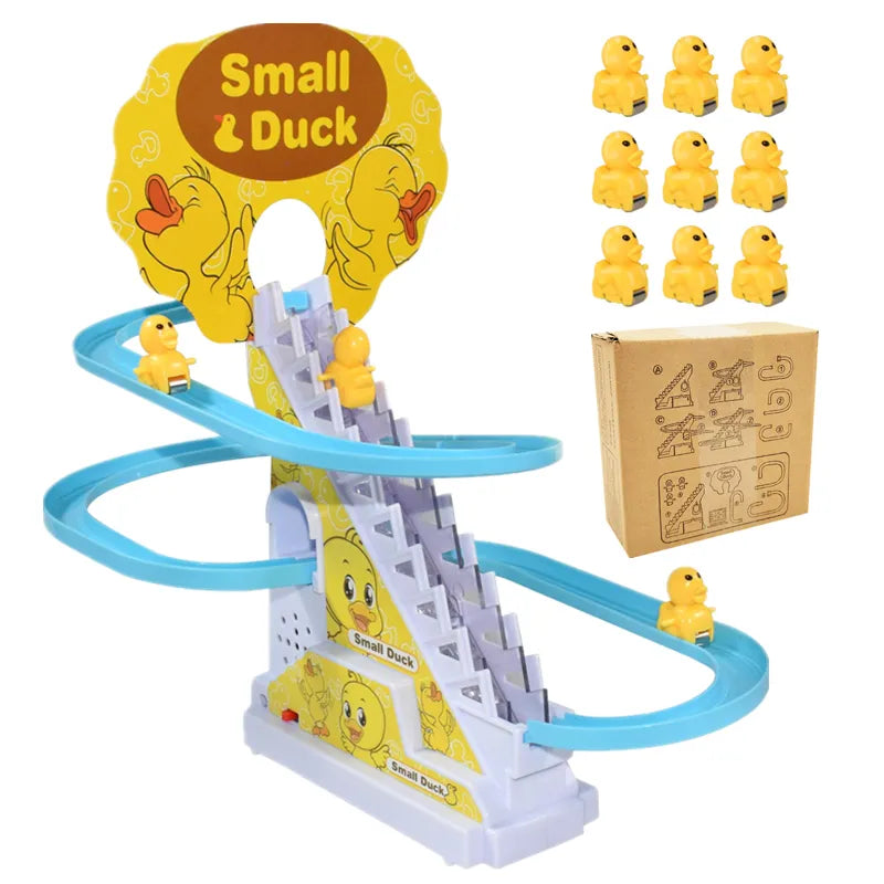9PCS Electric Duck Climbing Stairs Toy-0