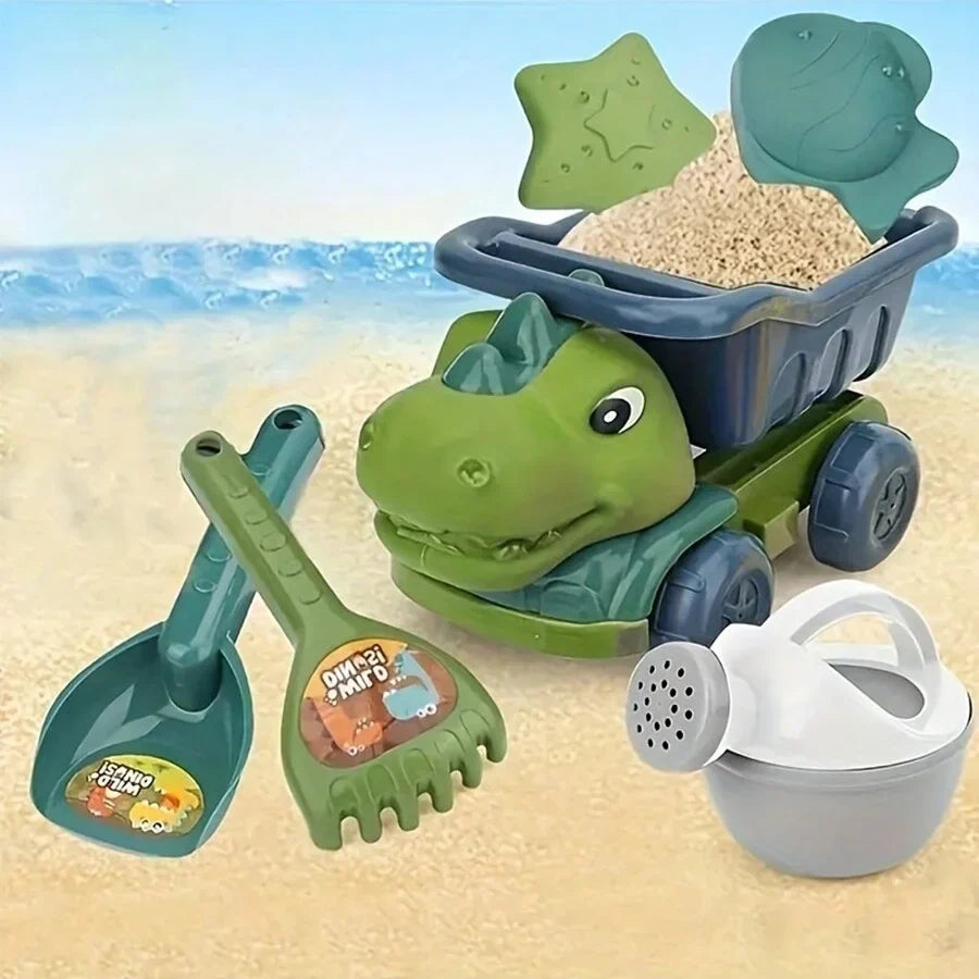 Dinosaur Sand Car Beach Toy Set for Kids-3